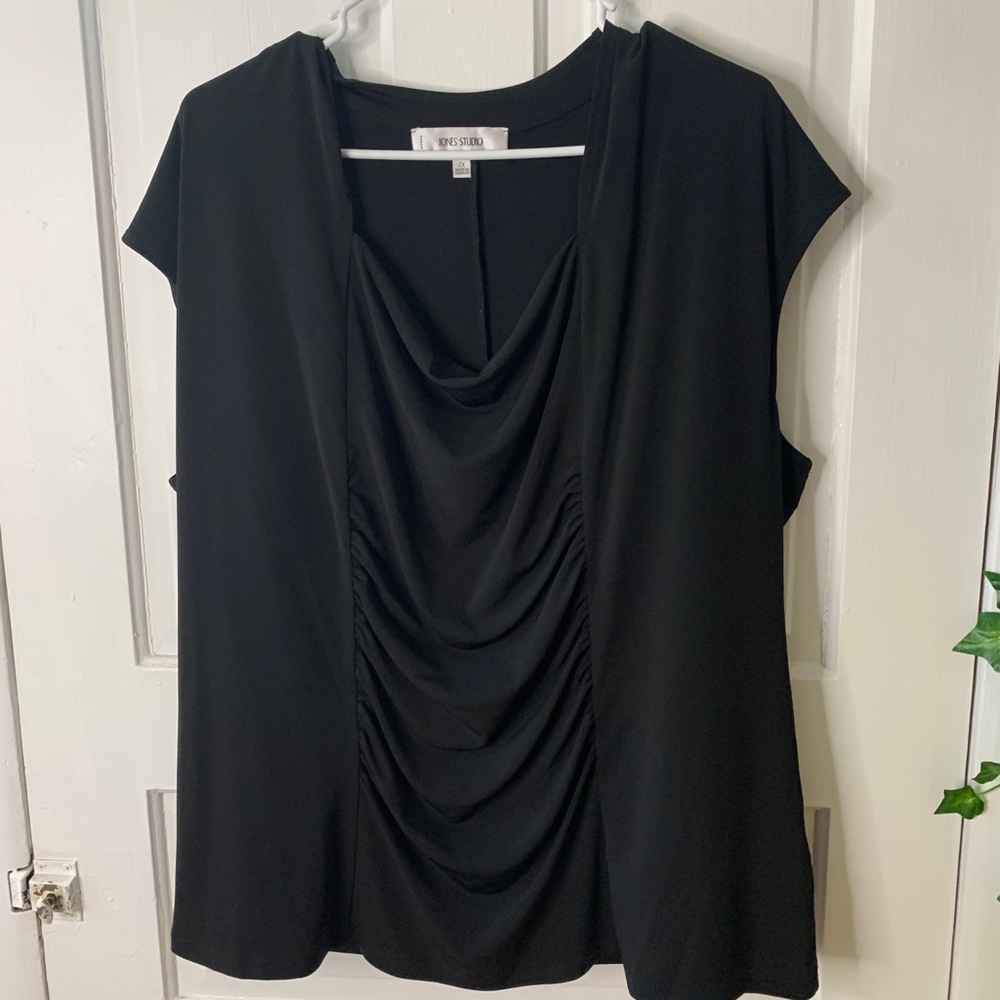 Jones Studio Cowl Neck Style Front Blouse